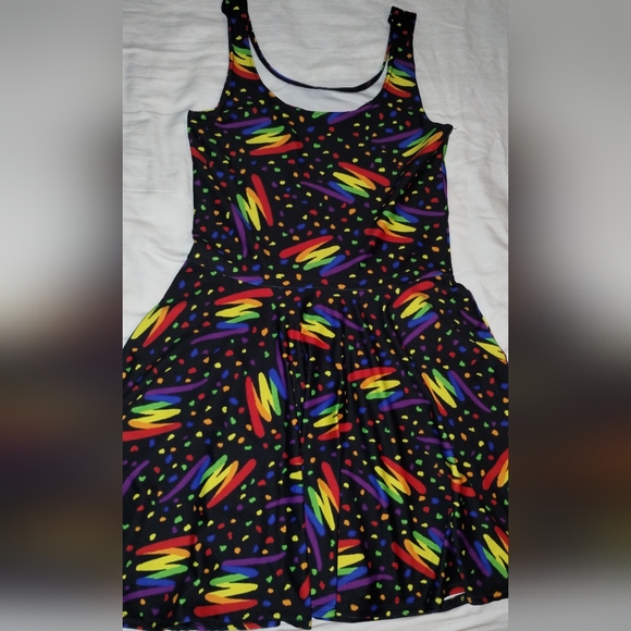 Dress with Rainbow Arcade / Bowling Alley Carpet Pattern - Picture 2 of 8